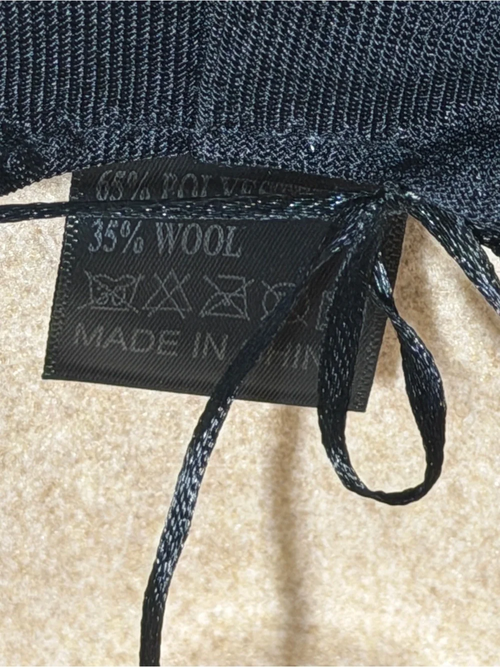 Beige Wide Brim Wool Blend Fedora Hat Adjustable One Size Boho Chic
